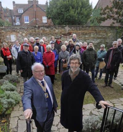 Peter Hammond and the deputy mayor of Havant, Councillor Peter Wade with supporters at the reopnening of the Havant Gazebo Garden following its restoration
Picture: Ian Hargreaves (171682-1)