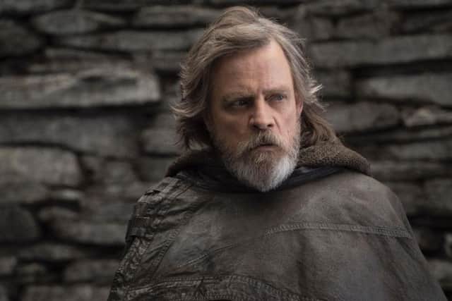 Mark Hamill as Luke Skywalker in Star Wars: The Last Jedi.