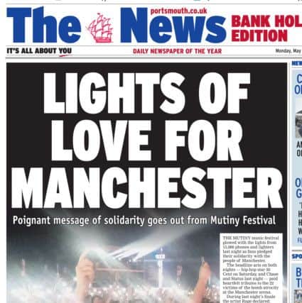 Mutiny Festival partygoers paid tribute to the Manchester bombing victims