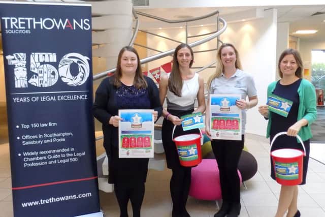 Left to right Charlotte West, Natasha Neal, Lisa Congdon (Naomi House) and Emma Clark