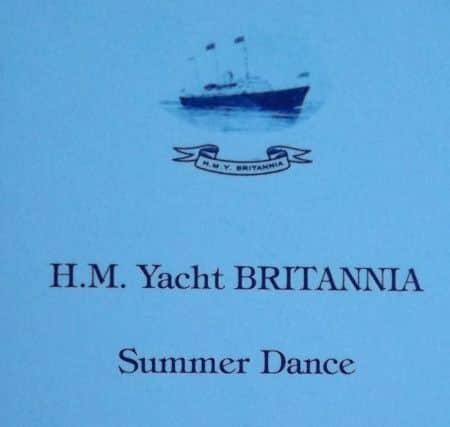 WHEN PETE PERFORMED ON THE ROYAL YACHT A poster for an officers' summer ball on the Royal Yacht Britannia in 1995.
