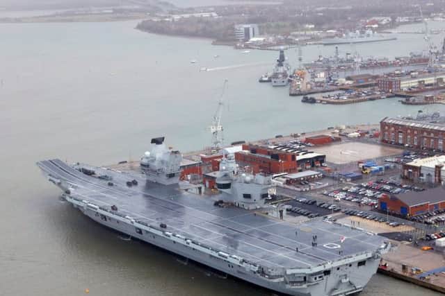 HMS Queen Elizabeth at Portsmouth Naval Base