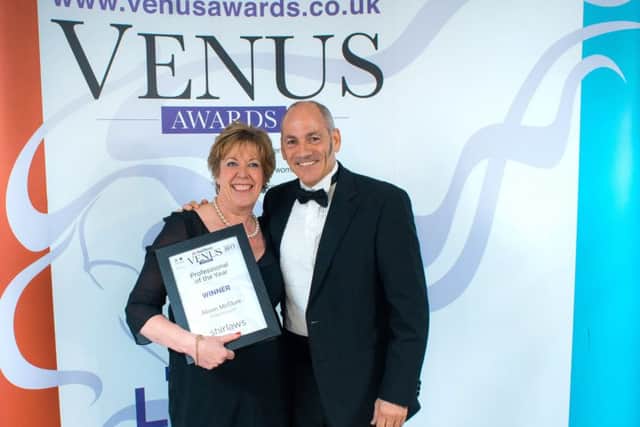 Alison McClure with her Venus award