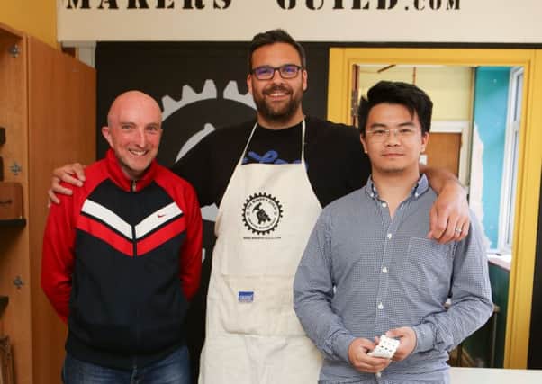 Maker's Guild's Gavin Hodson, Sam Asiri and Ming Wu     Picture: Habibur Rahman