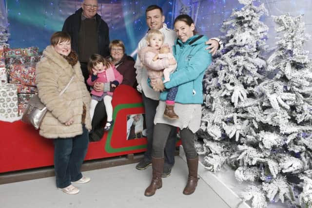 A family enjoy the sleigh ride at Keydell Nurseries          Picture: Habibur Rahman