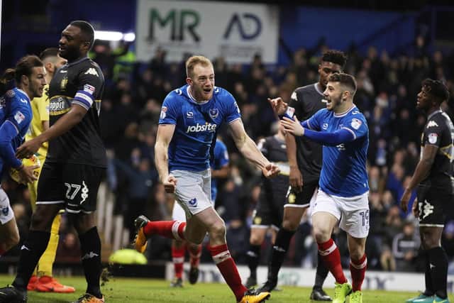Matt Clarke celebrates his goal against Bury