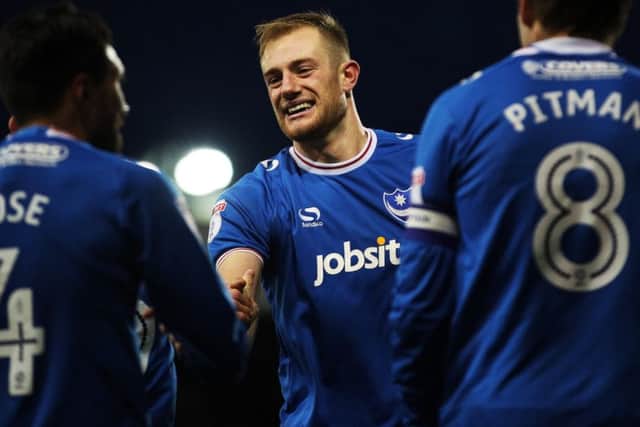 Matt Clarke scored Pompey's winner against Bury Picture: Joe Pepler