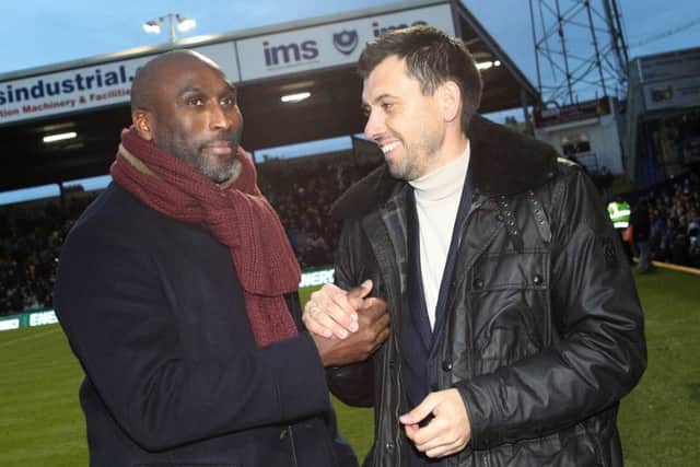 Sol Campbell and Svetoslav Todorov. Picture: Joe Pepler