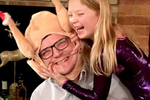 Oliver Stoner with his daughter Ruby last Christmas