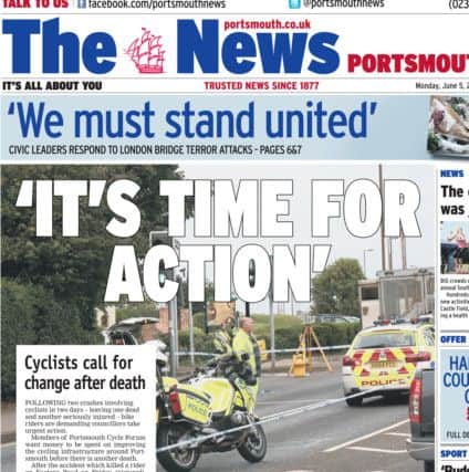 Portsmouth City Council was criticised after a cyclict was killed - the latest in a number of serious injuries on roads in the city