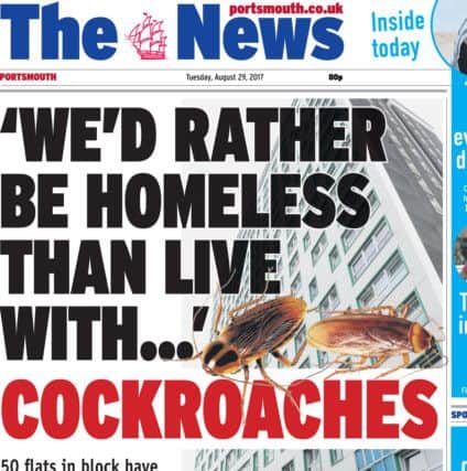 Residents at a block of flats in Somers Town spoke of their horror of living with a cockroach infestation