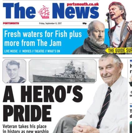 Veteran Chris Peacey was guest of honour at the naming ceremony of aircraft carrier HMS Prince of Wales