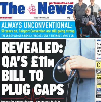 An investigation revealed Â£11m had been spent on agency doctors and nurses in Portsmouth in a year