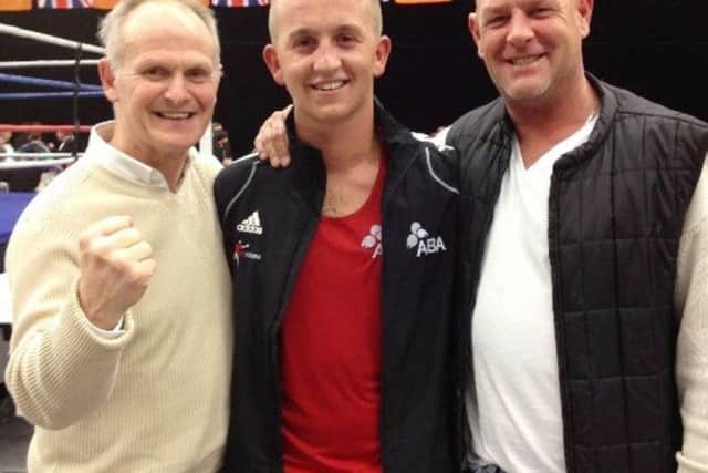 CAPTION: From left, Colin Williams, national boxing champion Ben Bendle and Jason Evans
PPP-170510-123050001