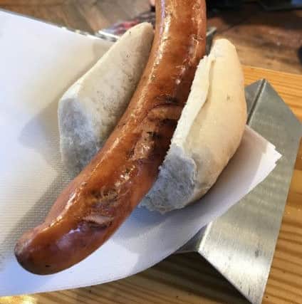 The krakauer sausage from the Schwenkgrill