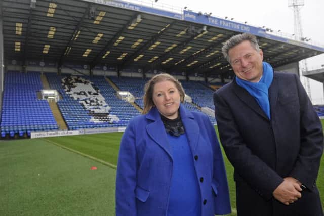 Councillor Donna Jones and David Williams of Portsmouth City Council, have joined up with businessmen to sleep out for charity. Picture: Ian Hargreaves