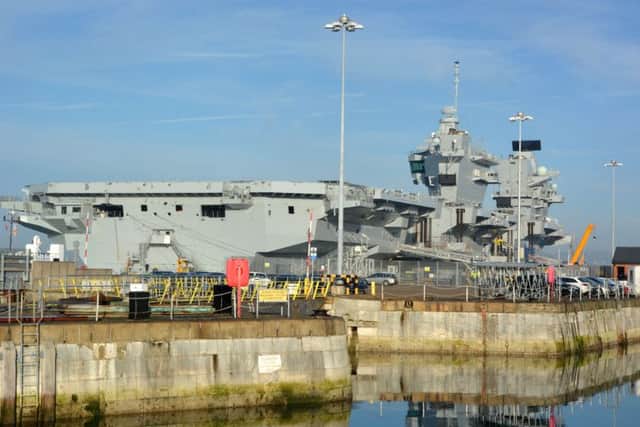 HMS Queen Elizabeth at Portsmouth Naval Base