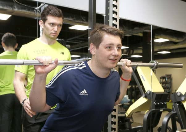 David George being put through his paces