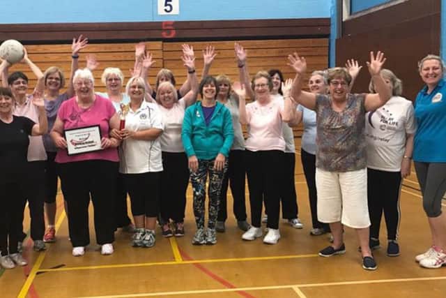 Walking netballers at Fareham Leisure Centre