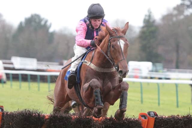 Aiguille Rouge and jockey Jamie Moore on their way to glory earlier this month. Picture: Fontwell Park