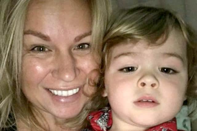 Sarah Burley and son Ruben