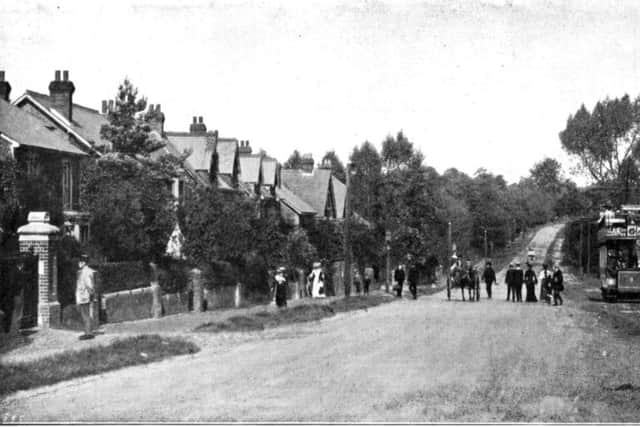 A look along London Road north of Waterlooville. Can anyone tell me where it might be exactly?
