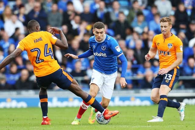 Pompey's Stuart O'Keefe. Picture: Joe Pepler
