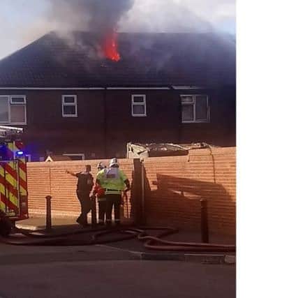 The fire in Gazelle Close on October 27