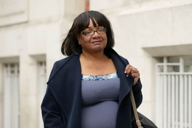 A tweet about shadow home secretary Diane Abbott drew widespread criticism from social media users