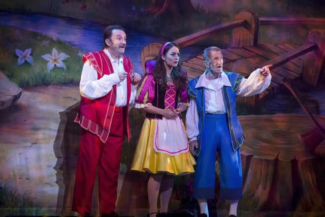 The Chuckle Brothers with Charlotte Haines in Snow White and The Seven Dwarfs at Mayflower Theatre, Southampton