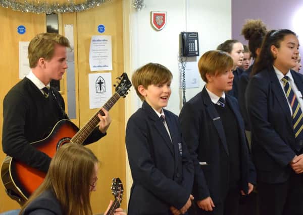 Priory School Choir entertain residents