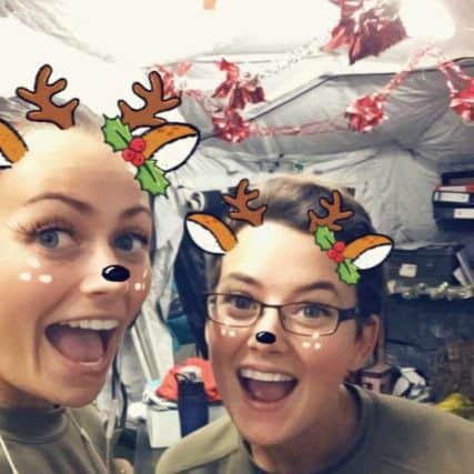 Medics at the UK role 2 hospital in Bentiu, South Sudan, get into the Christmas spirit. Picture by Capt Bex Heaton