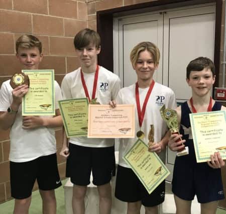 Priory School's boys trampolining team. Picture: Priory School