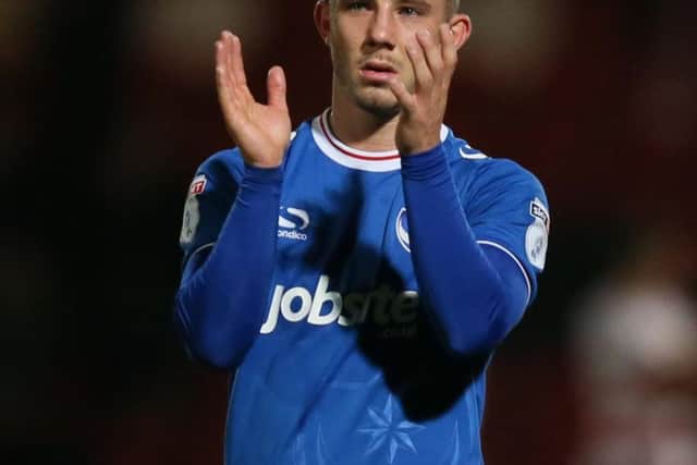 Conor Chaplin returns to the Pompey side today.