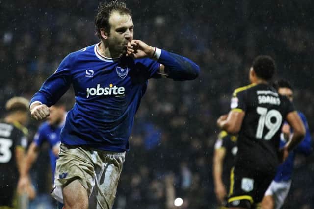 Brett Pitman's penalty ensured Pompey registered a first win of the festive period. Picture: Joe Pepler