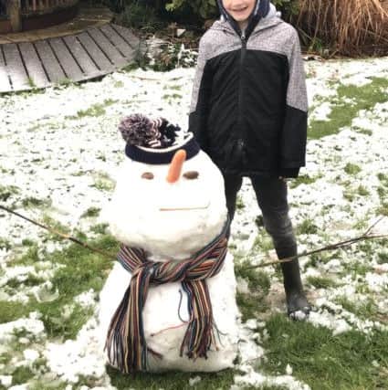 Jo Silsbury sent this shot of her son Reuben's snowman