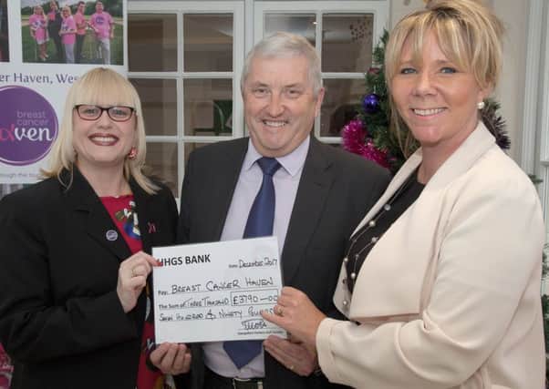 Hampshire Hackers Golf Society donated money to The Haven, in Titchfield, which supports women with breast cancer
