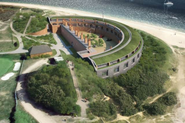 A CGI of the proposed redevelopment of
Fort Gilkicker Picture: Tom Wren