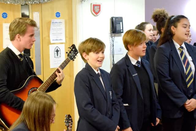Priory School Choir visited care homes in Portsmouth to sing for residents