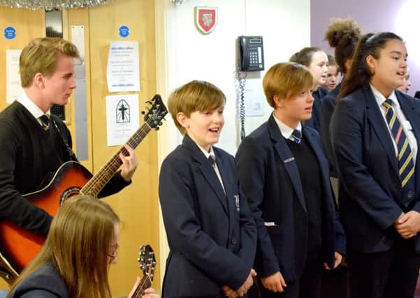 Priory School Choir visited care homes in Portsmouth to sing for residents