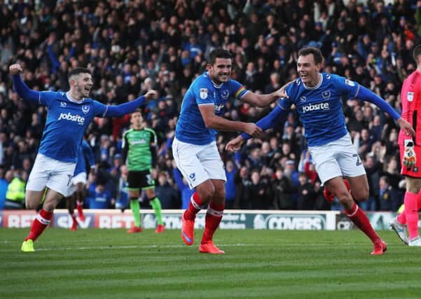 Conor Chaplin, Gareth Evans and Kal Naismith have all played in the number 10 role for Pompey this season. Picture: Joe Pepler