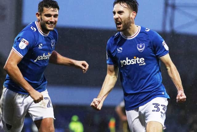 Ben Close scored his maiden Fratton Park goal in the Boxing Day win against AFC Wimbledon Picture: Joe Pepler