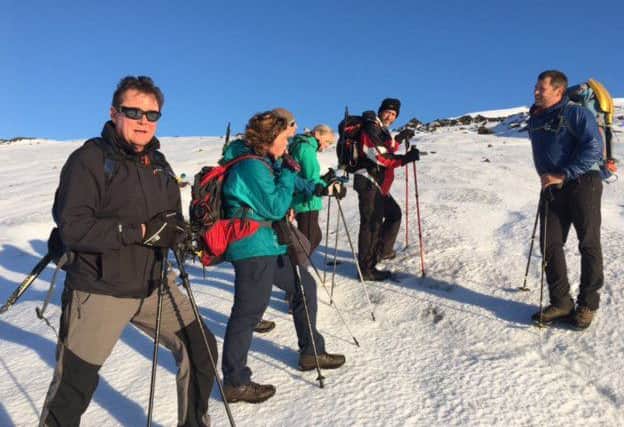 Justin White on the expedition
