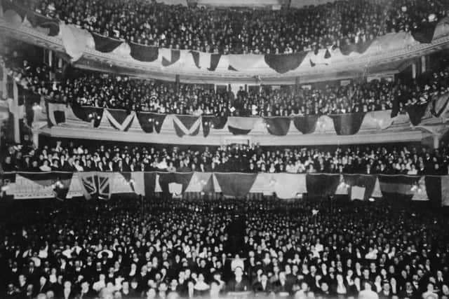 A packed Kings Theatre, Southsea, full of Crimean War and Indian Mutiny veterans. Picture: Robert James Collection
