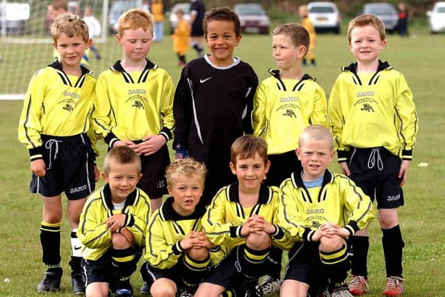 Ben Close, front row, second right, with Wimbledon Park Tigers under-sevens in 2003