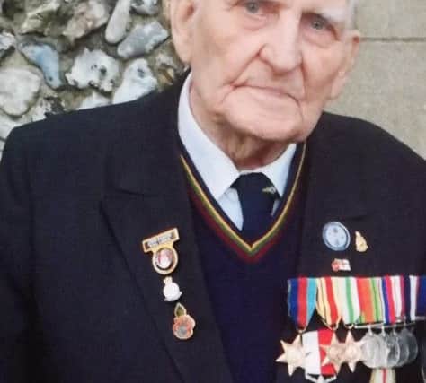 Former Royal Marine John Parker with his dress medals.