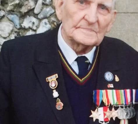Former Royal Marine  John Parker with his dress medals.