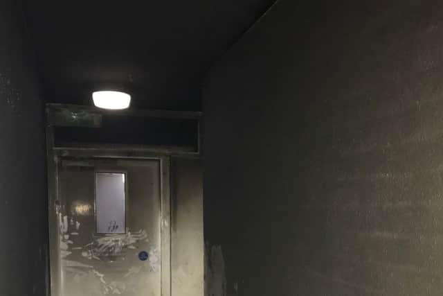 Smoke damage at Handsworth House