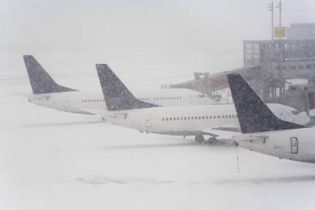 A bit of snow brought chaos to Stansted - much to Clive's disgust