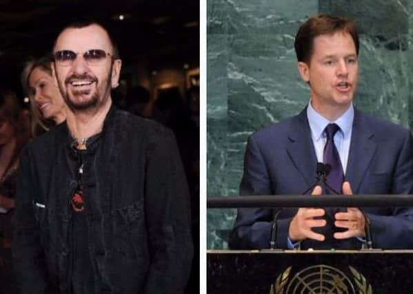 Ringo Starr and Nick Clegg have both been awarded knighthoods.